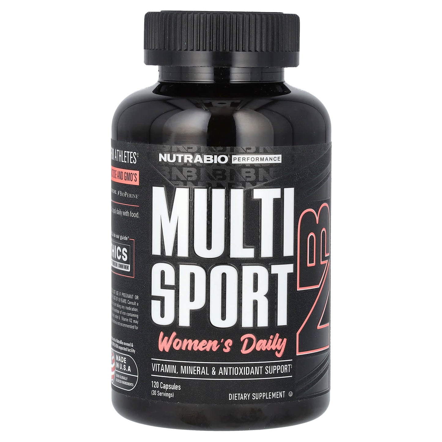 NutraBio, MultiSport Women's Daily, 120 Capsules - Image 1