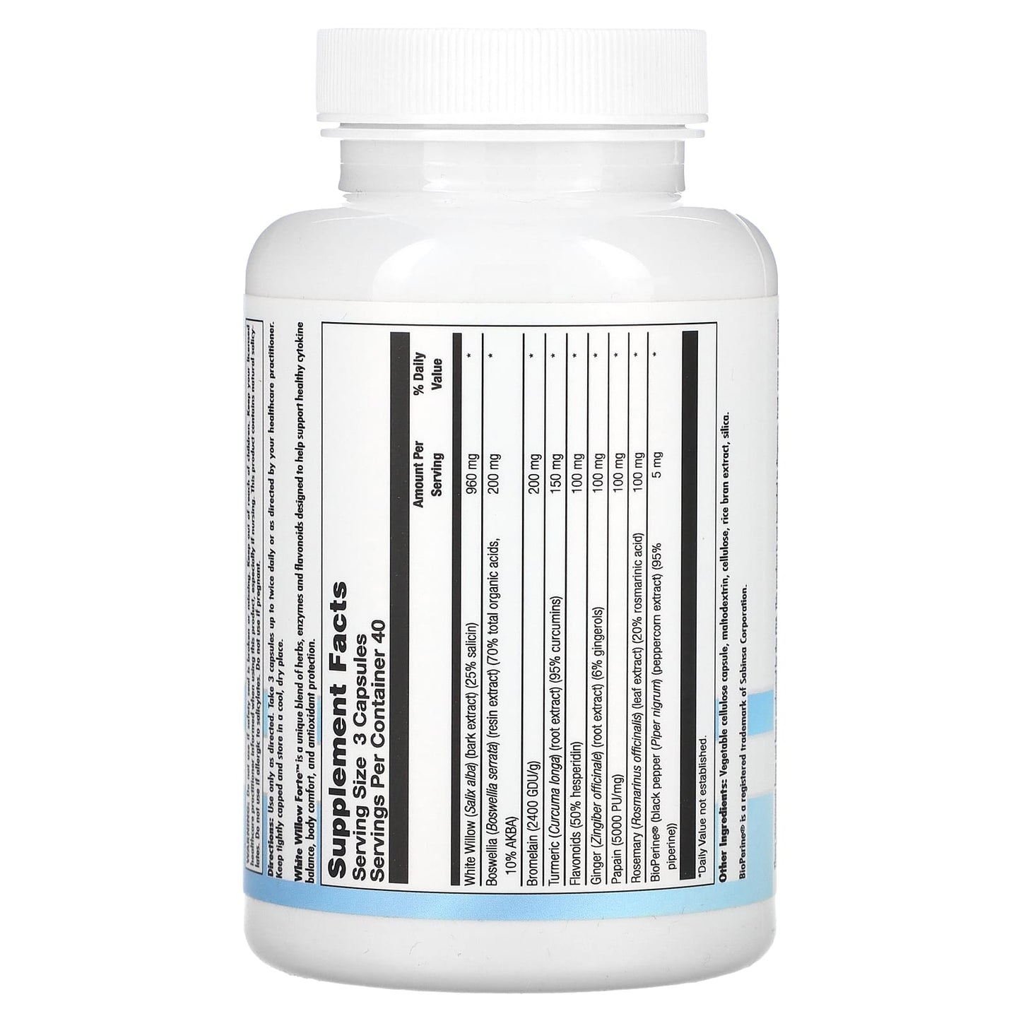 Nutra BioGenesis, White Willow Forte, 120 Capsules - Image 2