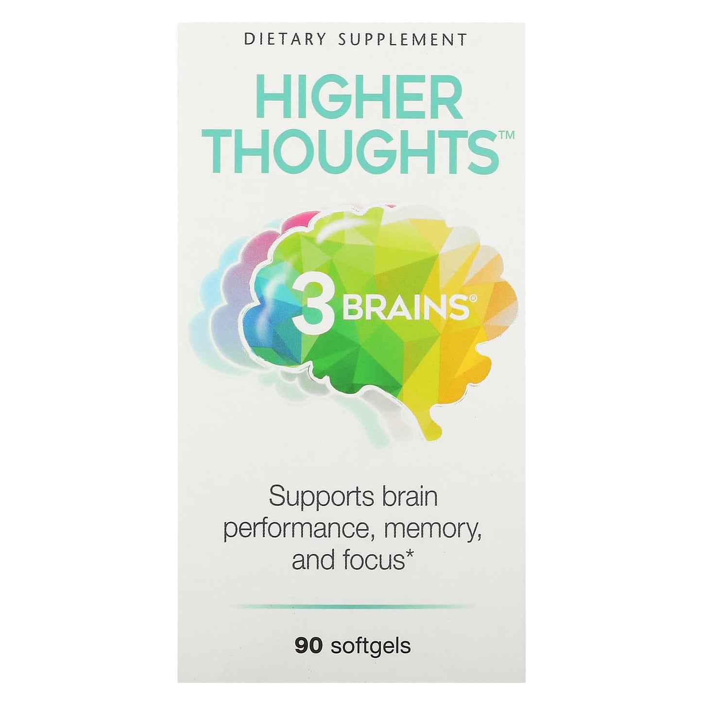 Natural Factors, 3 Brains, Higher Thoughts, 90 Softgels - Image 1