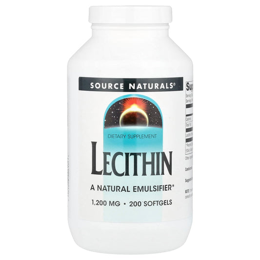 Source Naturals, Lecithin, 1,200 mg, 200 Softgels - Image 1