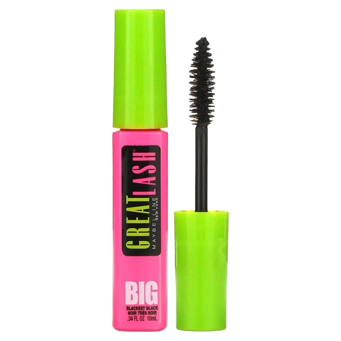 Maybelline, Great Lash, Big Mascara, 130 Blackest Black, 0.34 fl oz (10 ml) - Image 1