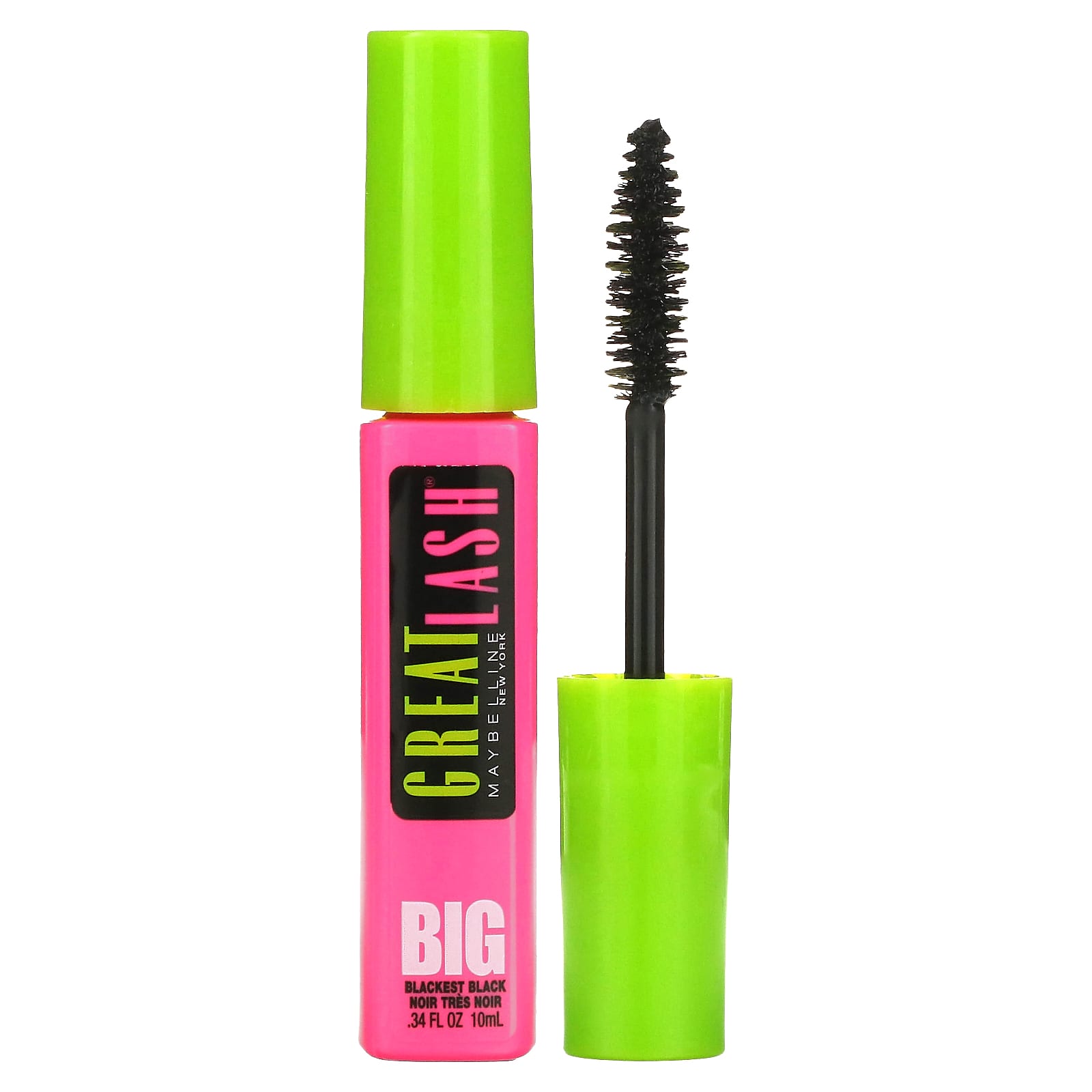 Maybelline, Great Lash, Big Mascara, 130 Blackest Black, 0.34 fl oz (10 ml) - Image 1