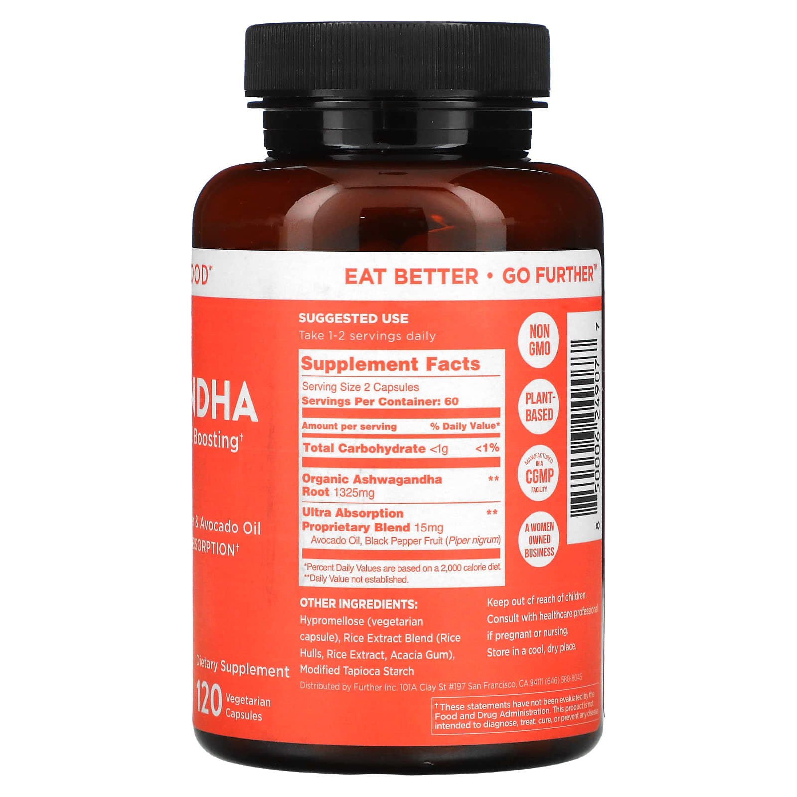 Further Food Ashwagandha Supplement - Stress & Mood Boosting Support - Image 2