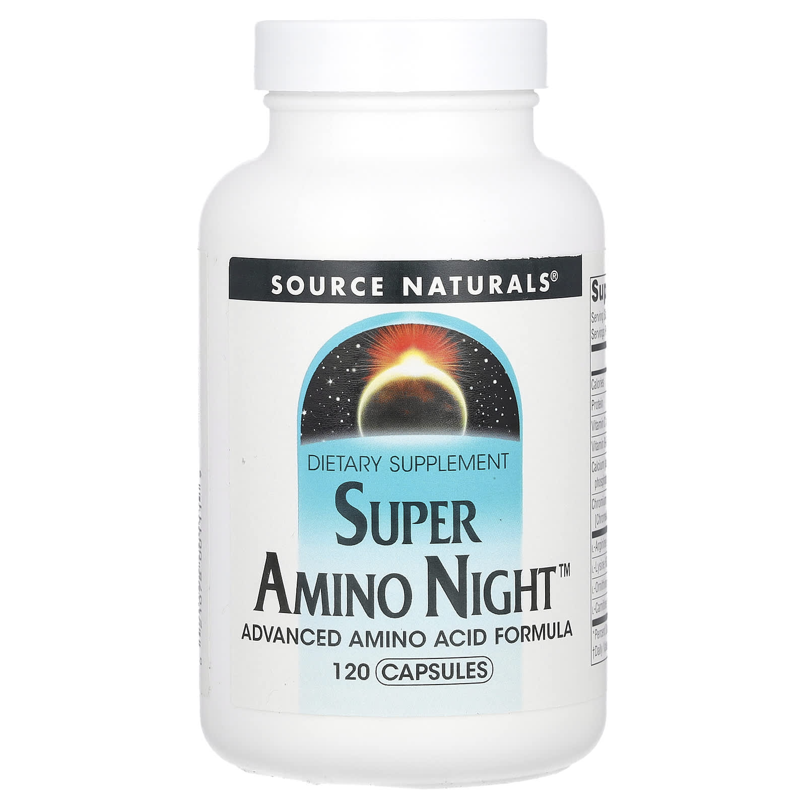 Source Naturals, Super Amino Night, 120 Capsules - Image 1