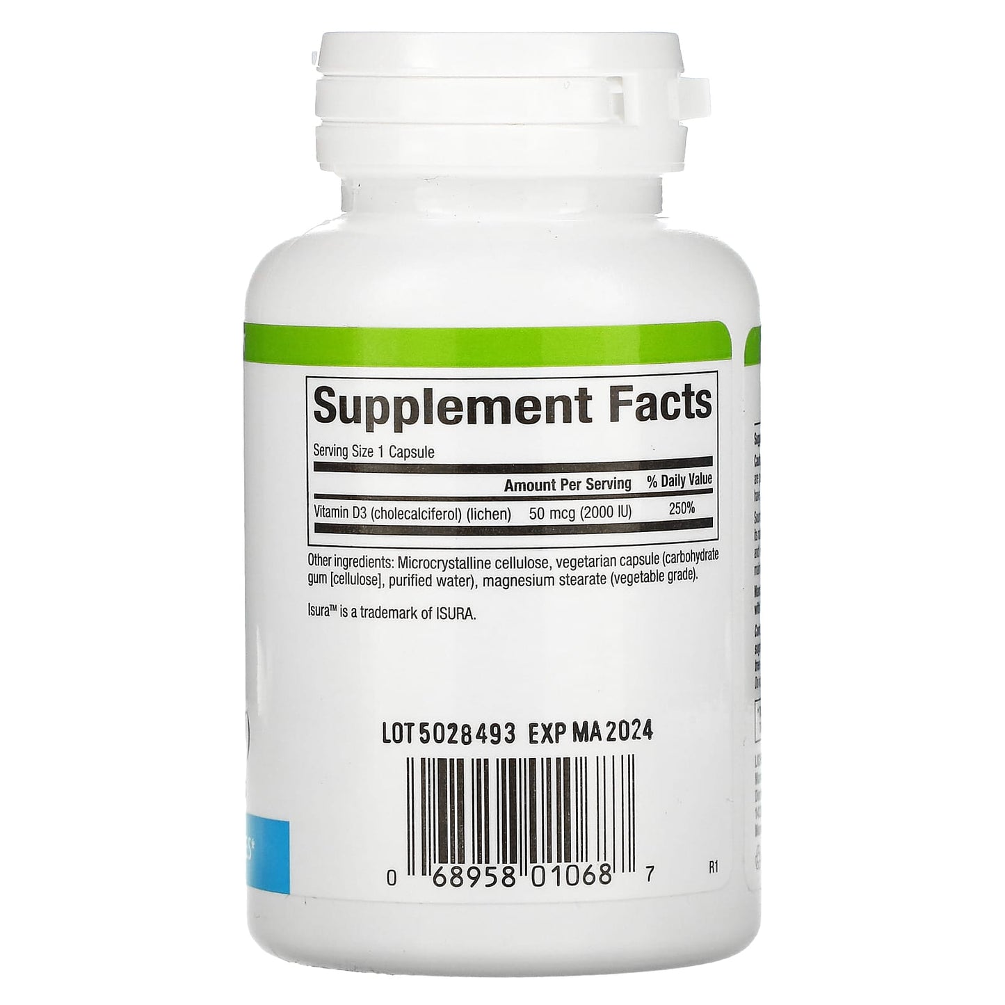 Natural Factors, Vegan Vitamin D3, 50 mcg (2,000 IU), 90 Vegetarian Capsules - Image 2