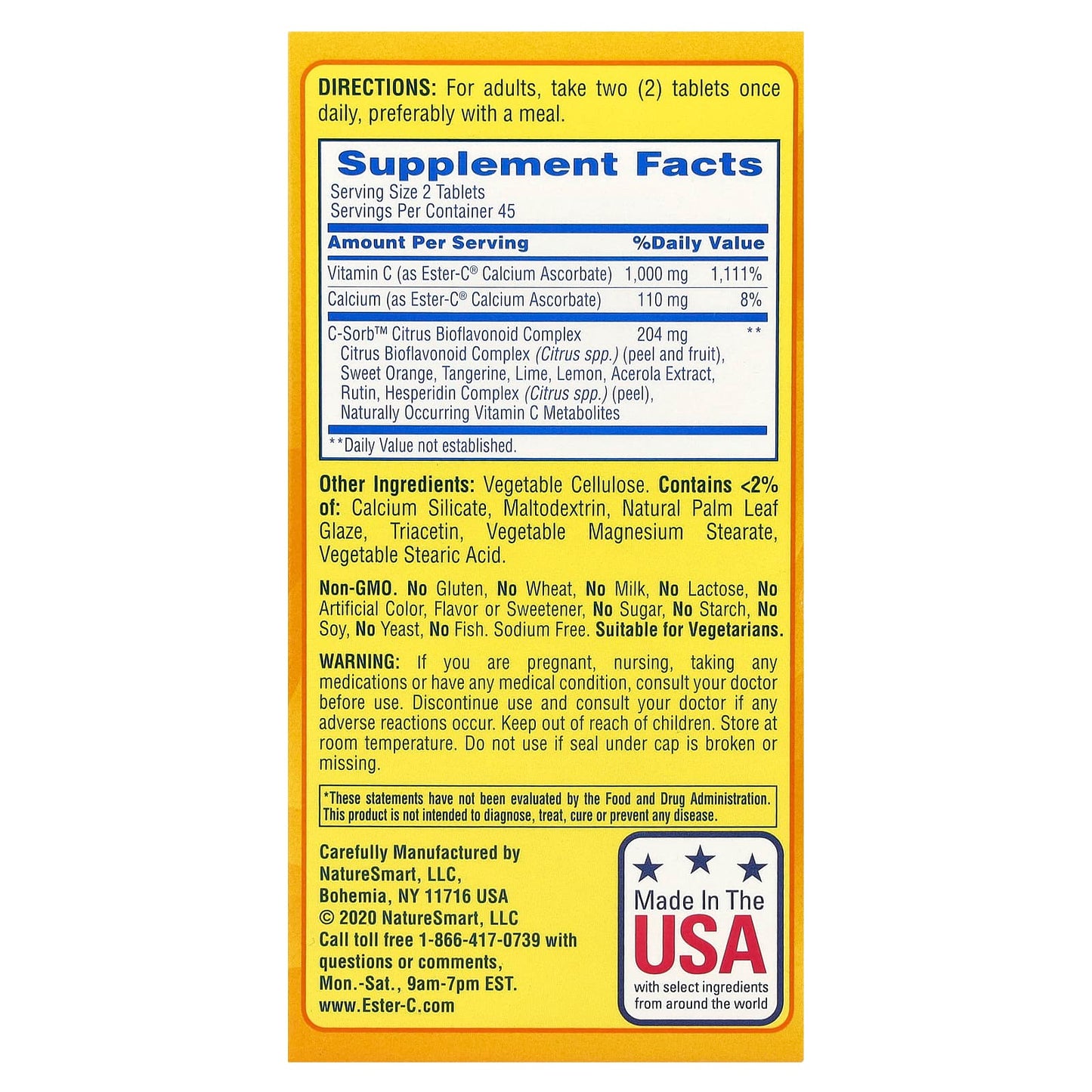 EsterC 24 Hour Immune Support, 1000mg, 90 Tablets | Vegetarian & Non-GMO - Image 2