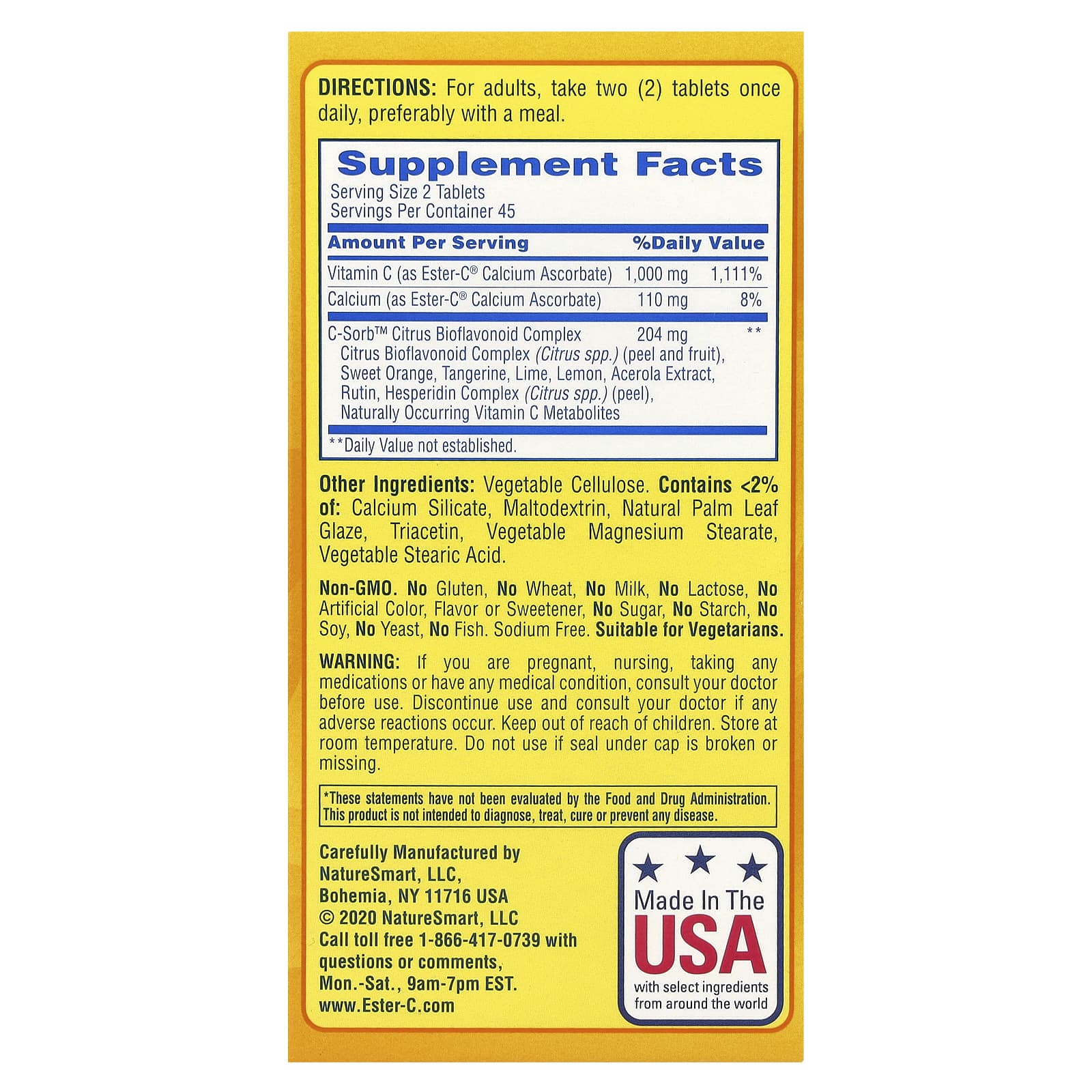 EsterC 24 Hour Immune Support, 1000mg, 90 Tablets | Vegetarian & Non-GMO - Image 2