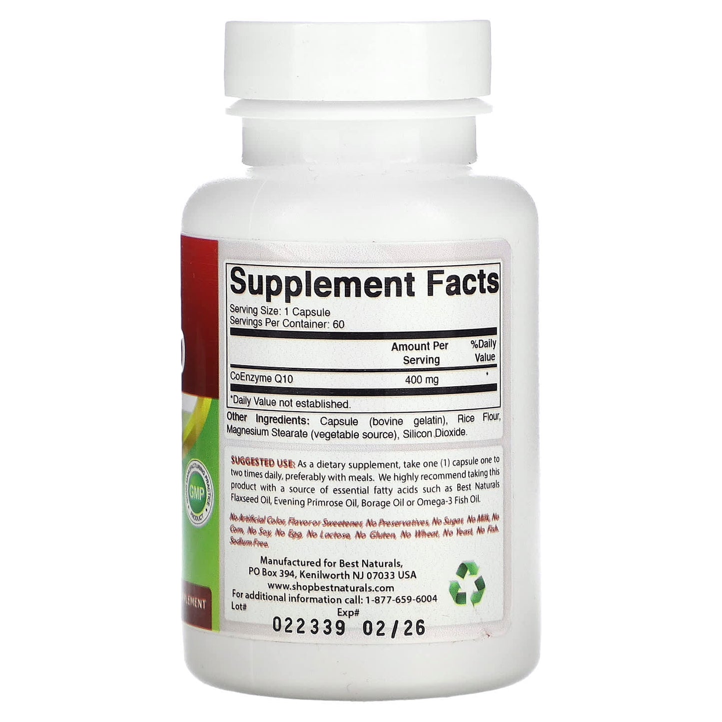 Best Naturals CoQ10 400mg, 60 Capsules for Healthy Energy & Heart - Image 2