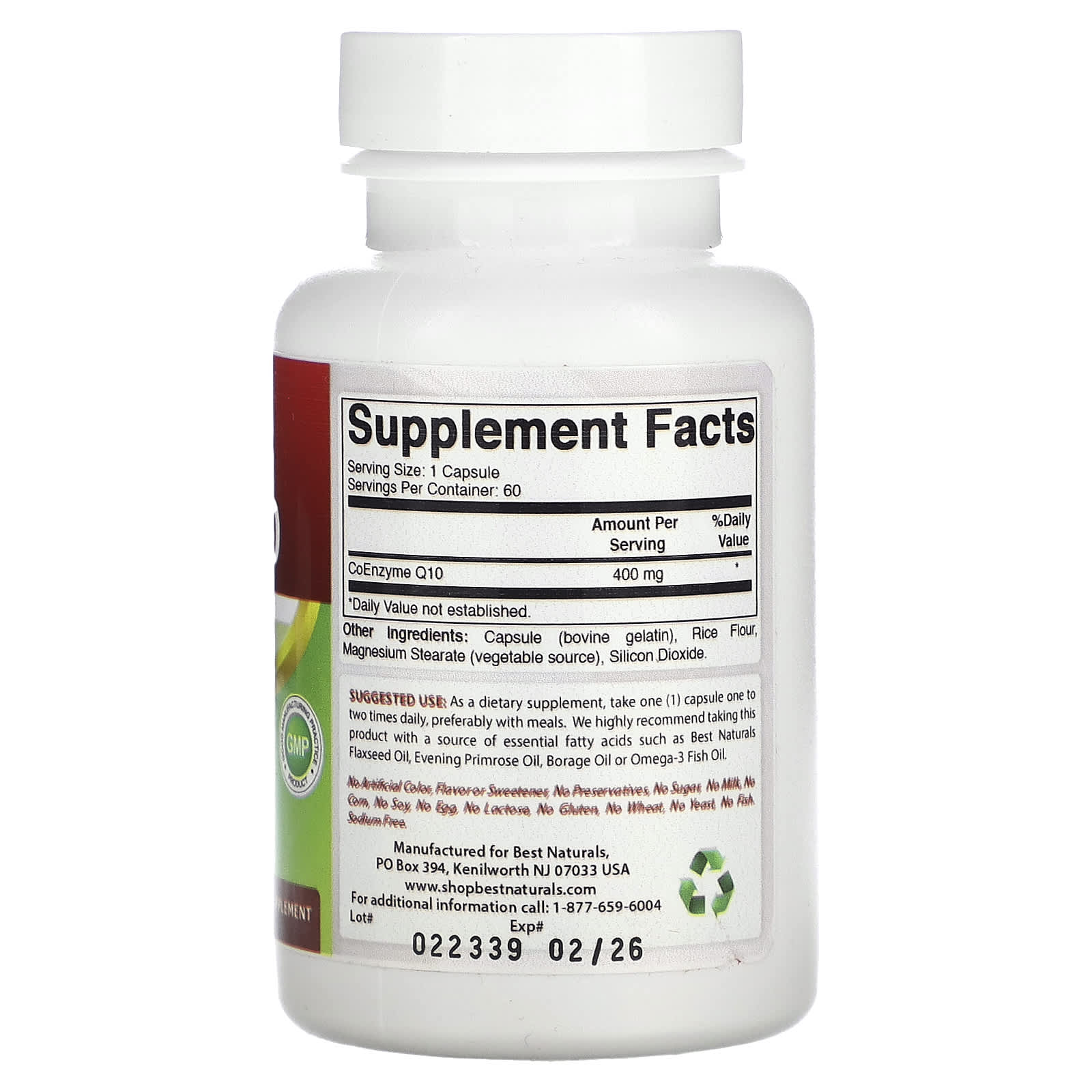 Best Naturals CoQ10 400mg, 60 Capsules for Healthy Energy & Heart - Image 2