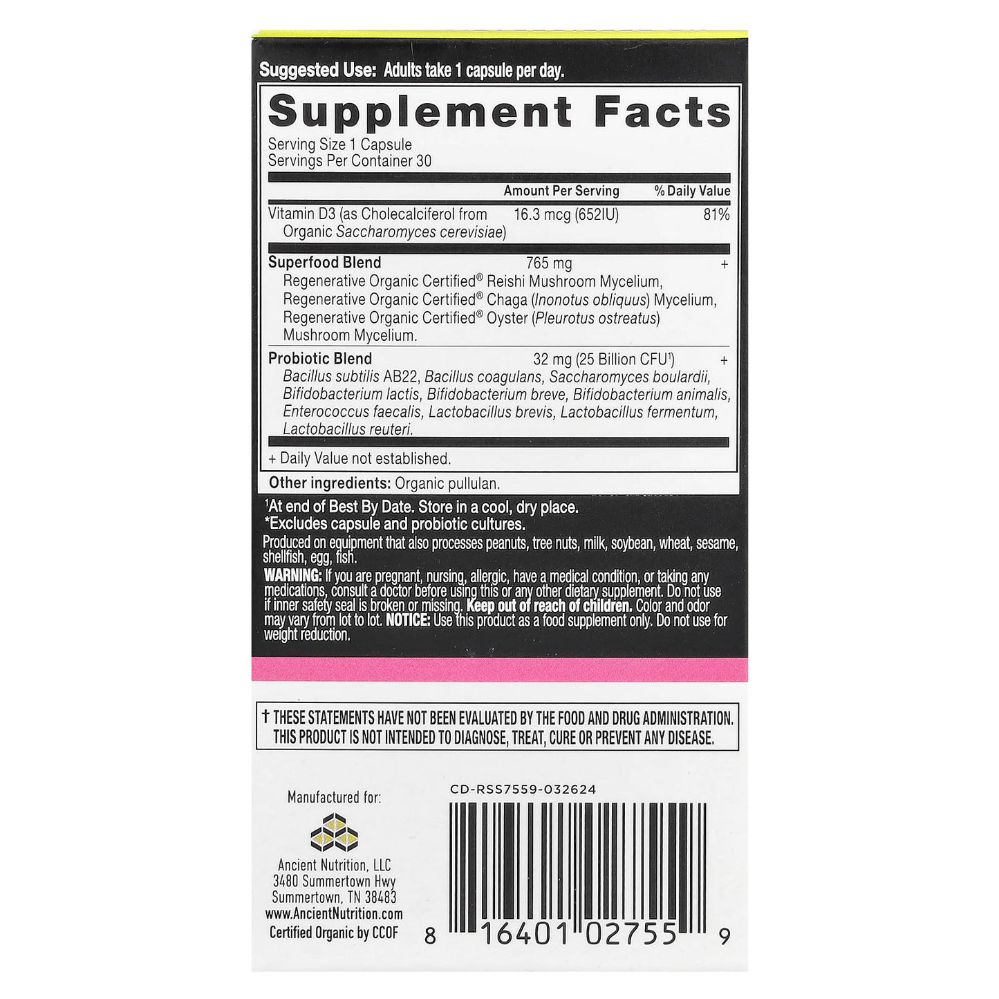 Women's Daily Probiotics for Healthy Digestion | 30 Capsules - Image 2