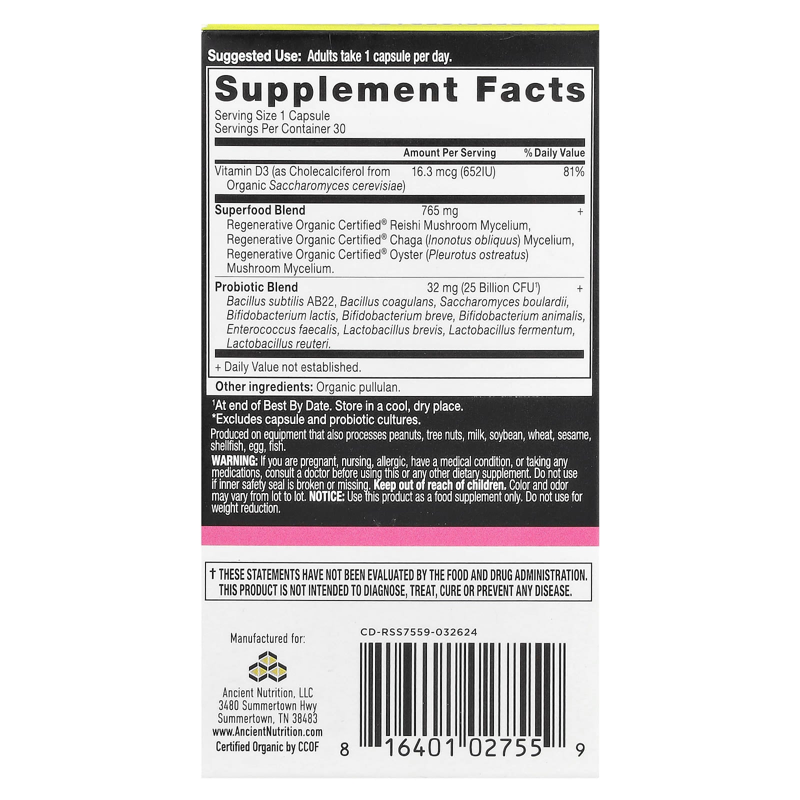 Women's Daily Probiotics for Healthy Digestion | 30 Capsules - Image 2