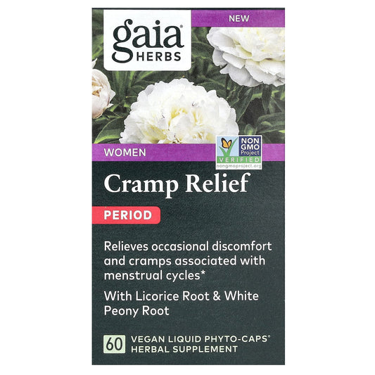 Cramp Relief for Women with Gaia Herbs, Vegan Liquid Phyto-Caps - Image 1