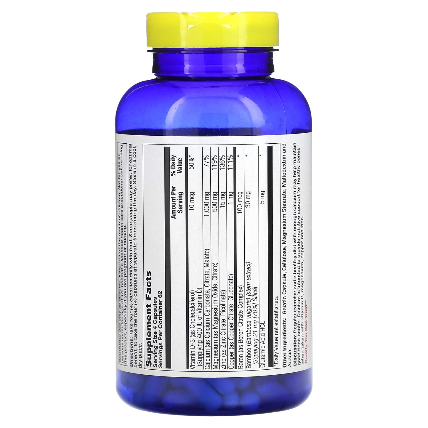Nature's Life, Cal/Mag/Zinc Complex, 250 Capsules - Image 2