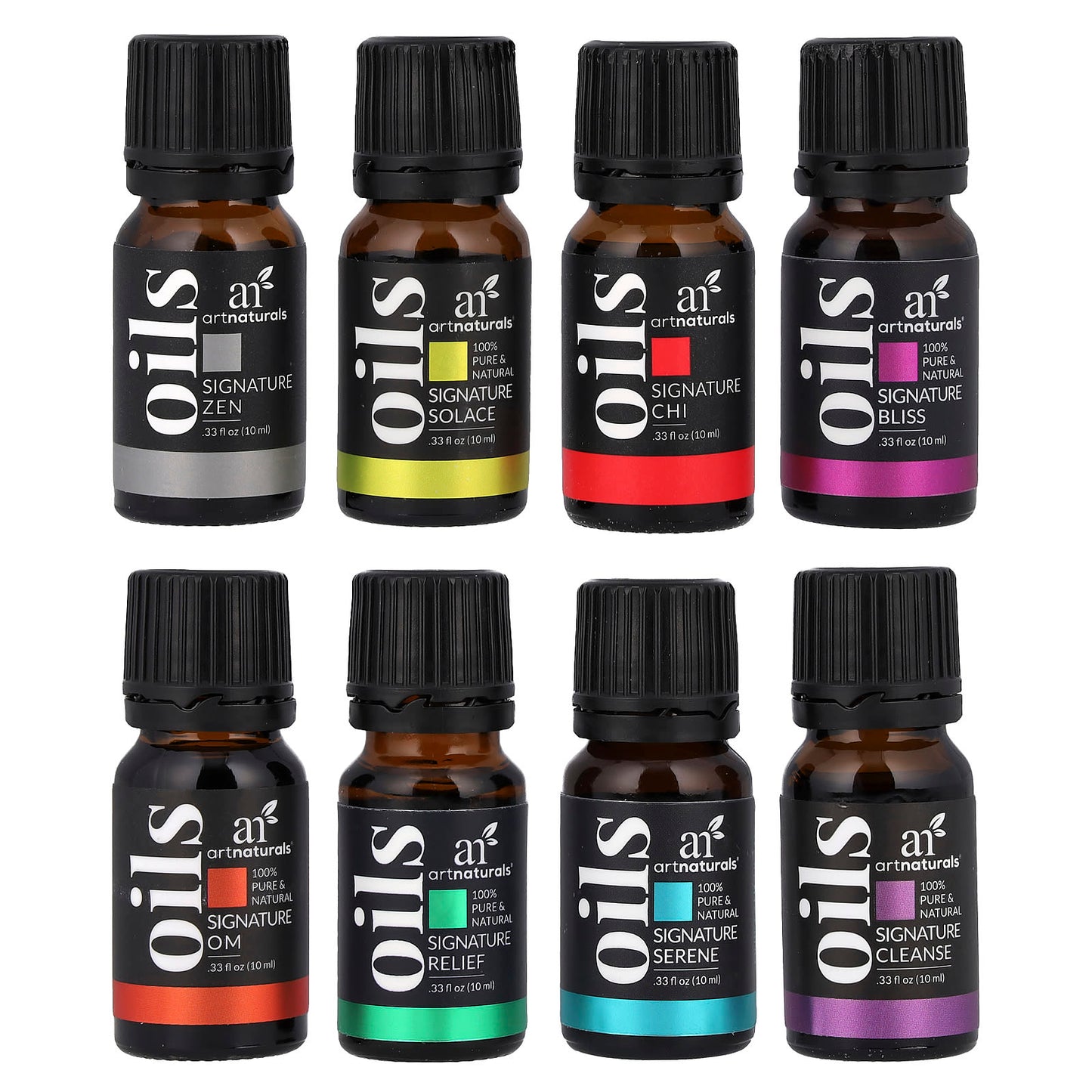 Artnaturals Essential Oils 8-Pack - Top 8 Blends for Serenity & Relaxation - Image 1