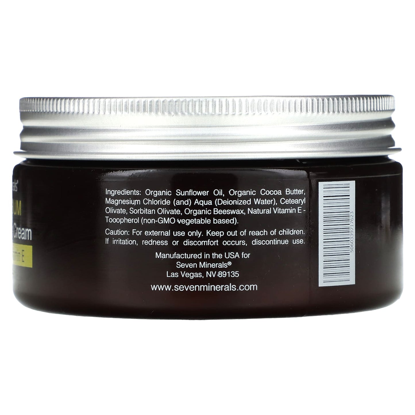 Seven Minerals, Magnesium Cocoa Butter Cream, With Natural Vitamin E, 8 oz, (237  mL) - Image 2