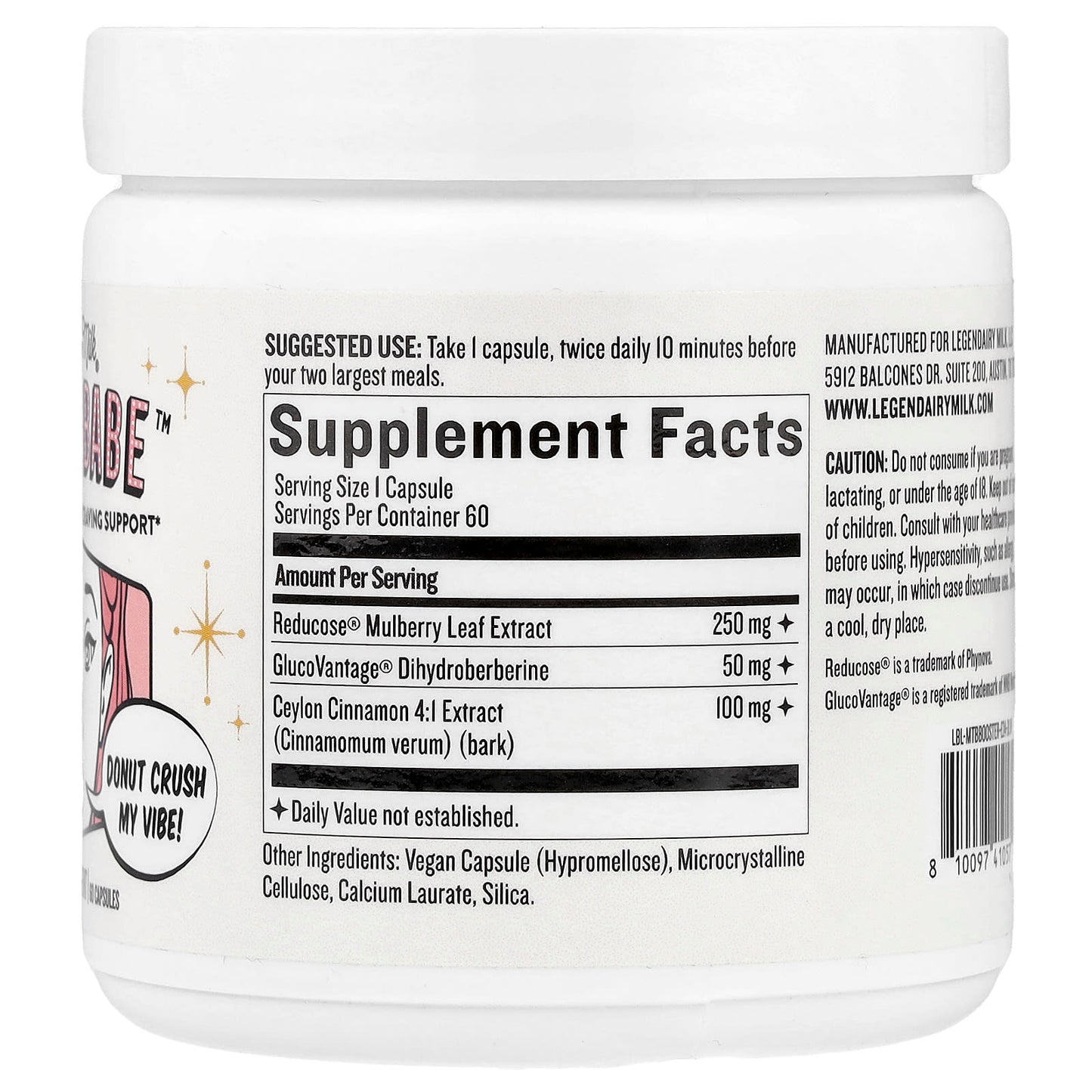 Legendairy Milk, Sugar Babe™, Carb Management & Craving Support, 60 Capsules - Image 2