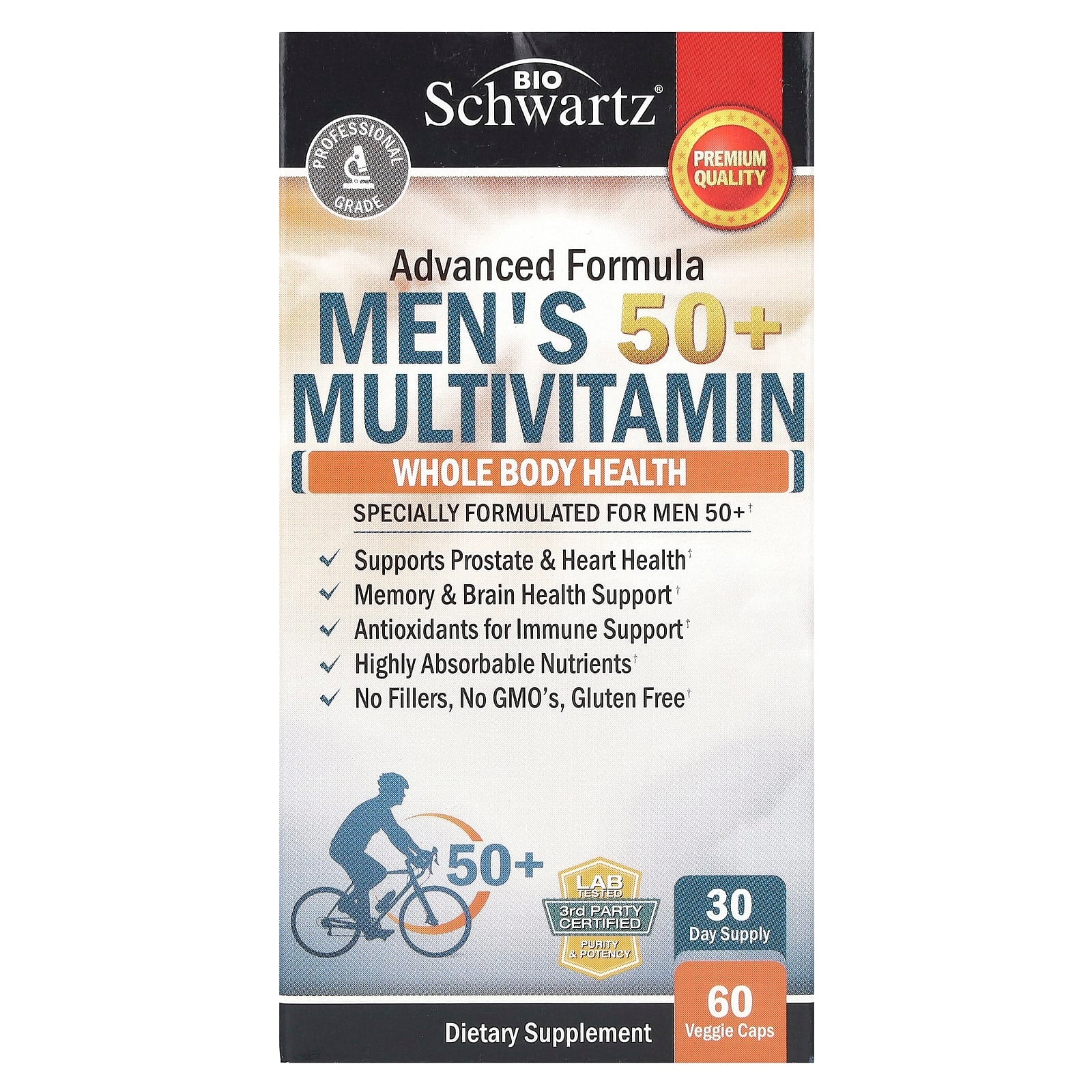 BioSchwartz Men's 50+ Multivitamin - Premium Quality Formula - Image 1