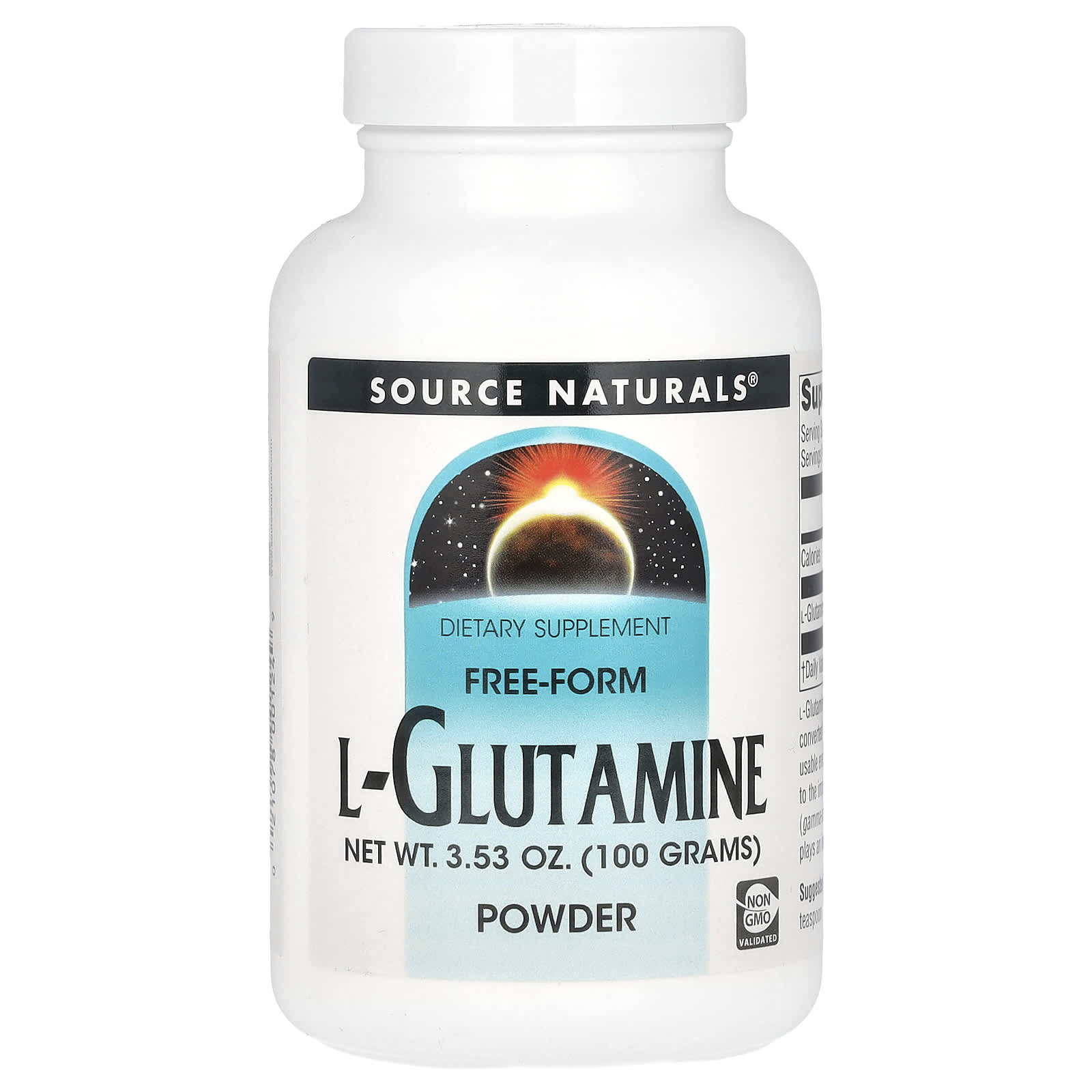 Source Naturals, L-Glutamine Powder, 3.53 oz (100 g) - Image 1