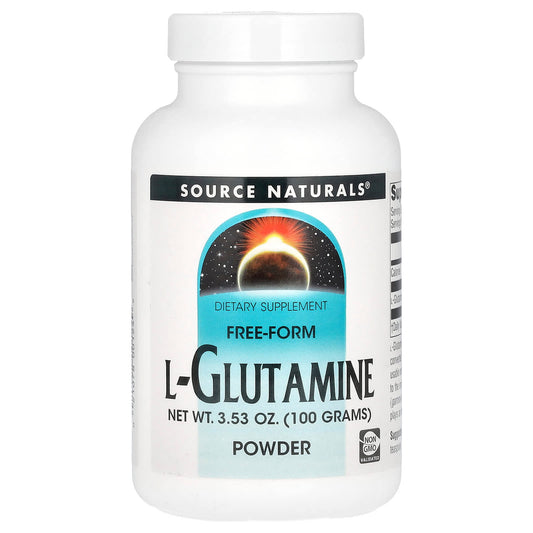 Source Naturals, L-Glutamine Powder, 3.53 oz (100 g) - Image 1