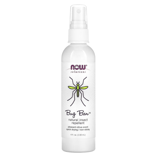 NOW Foods, Bug Ban, Natural Insect Repellent, Citrus, 4 fl oz (118 ml) - Image 1