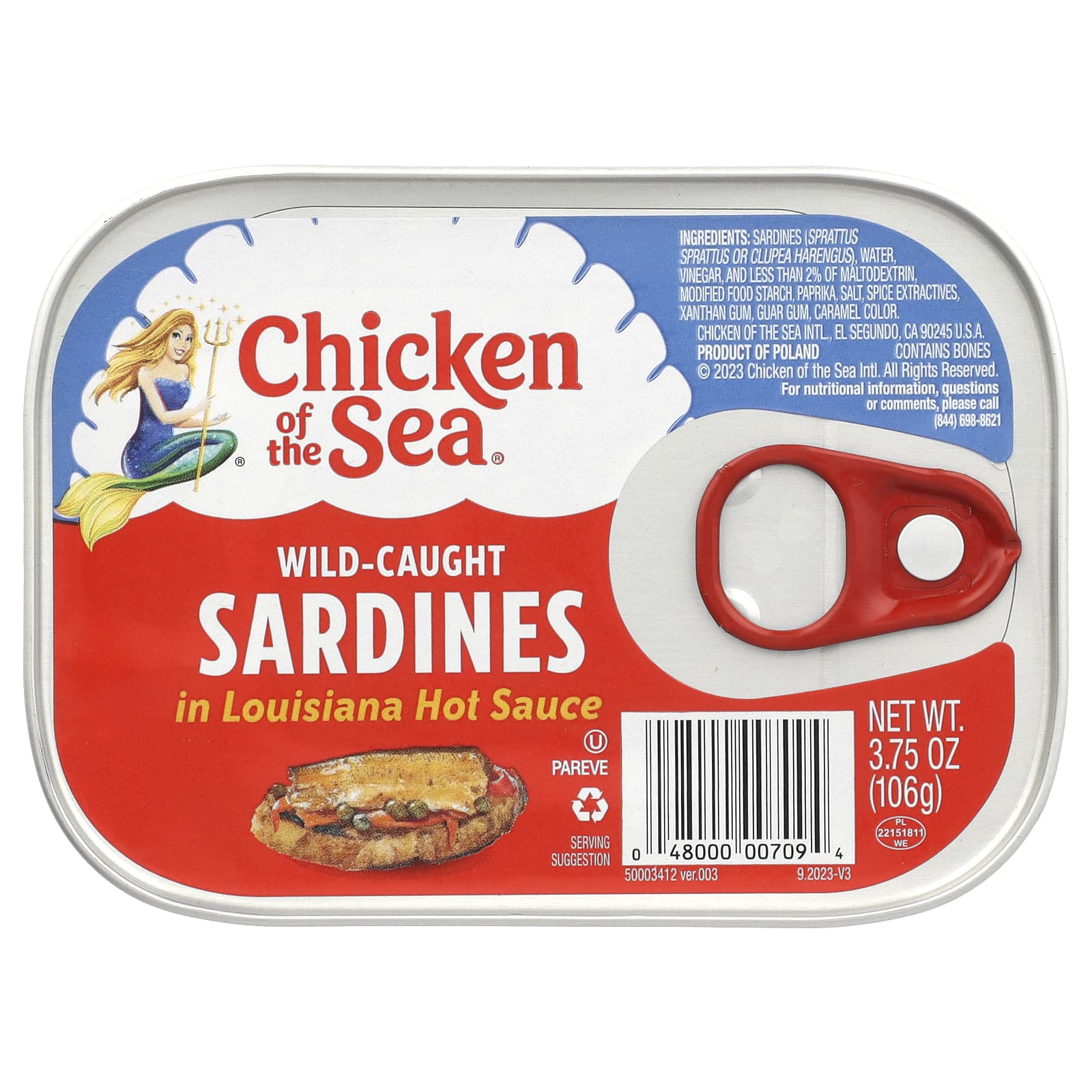 <strong>Wild-Caught Sardines in Louisiana Hot Sauce by Chicken of the Sea</strong> - Image 1