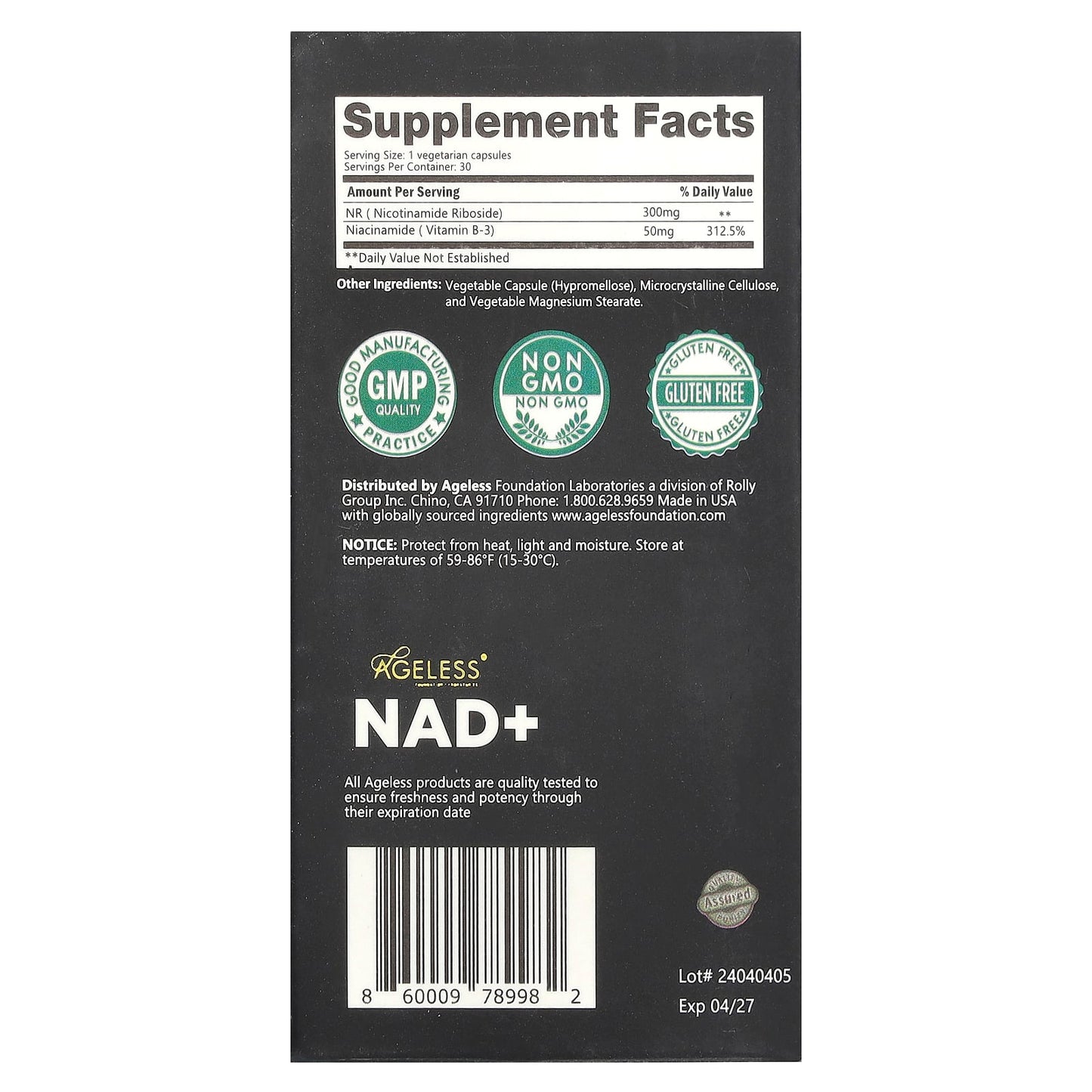 Boost NAD+ Levels for Healthy Aging & Energy with Ageless Foundation Labs - Image 2