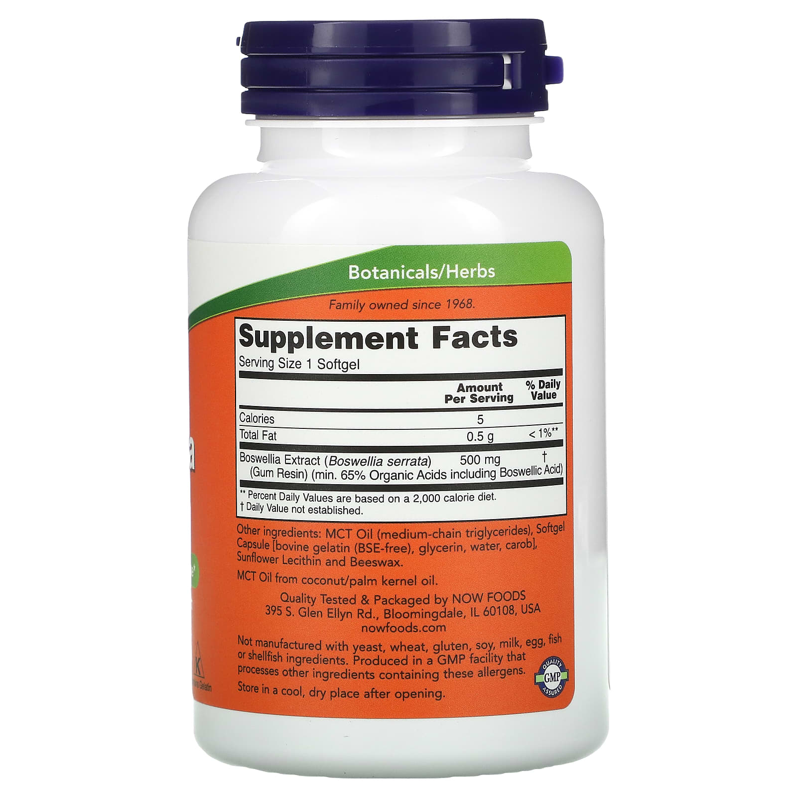 NOW Foods, Boswellia Extract, 500 mg, 90 Softgels - Image 2