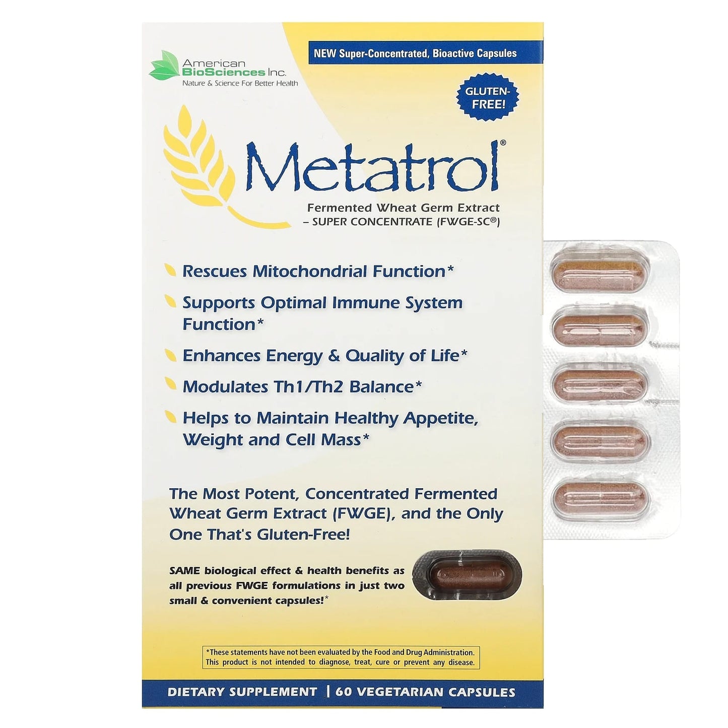 Fermented Wheat Germ Extract Metatrol by American Biosciences - Image 1