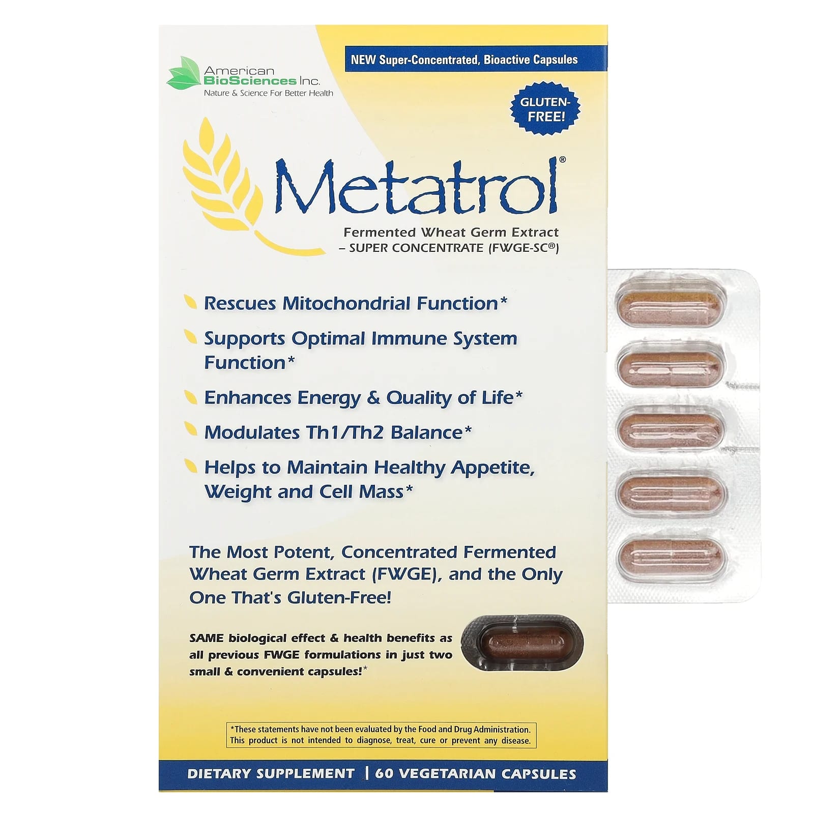 Fermented Wheat Germ Extract Metatrol by American Biosciences - Image 1