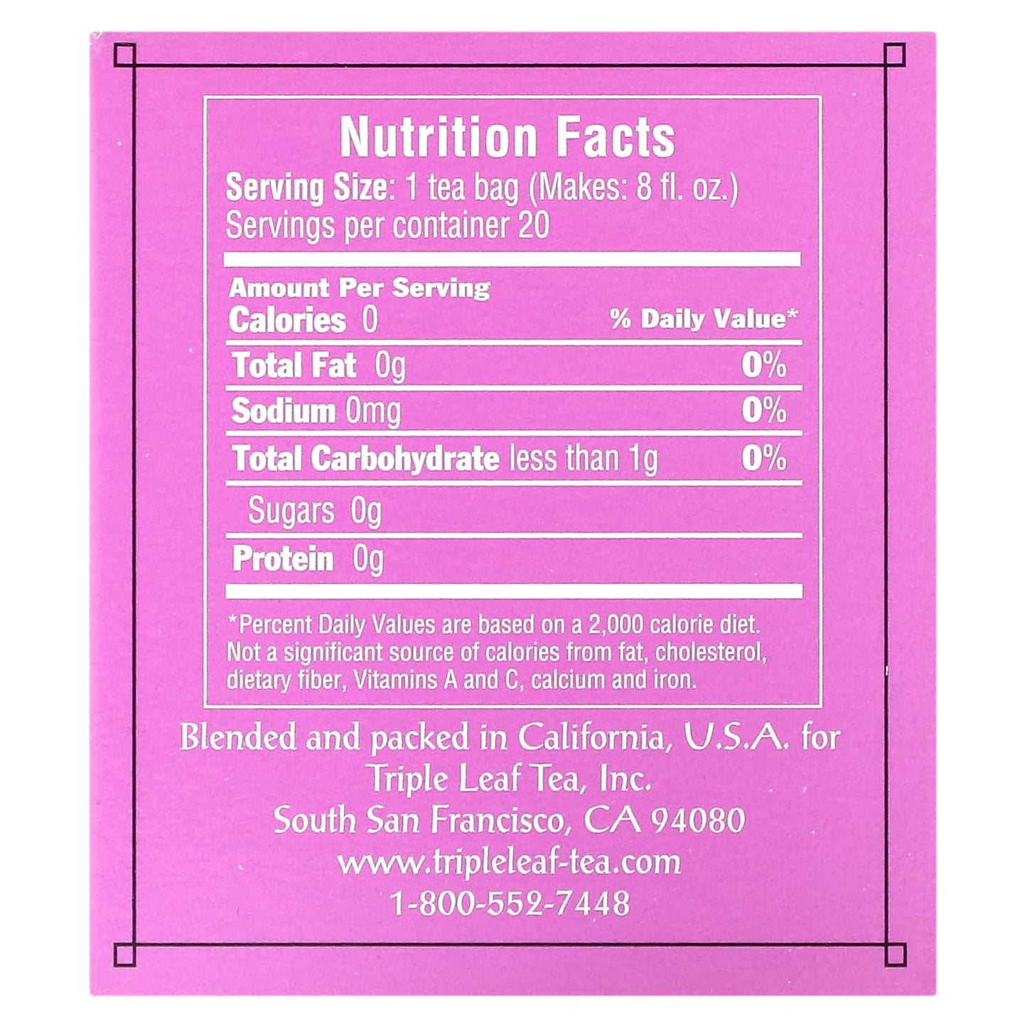 Triple Leaf Tea, Mulberry Leaf Tea, 20 Tea Bags, 1.16 oz (33 g) - Image 2