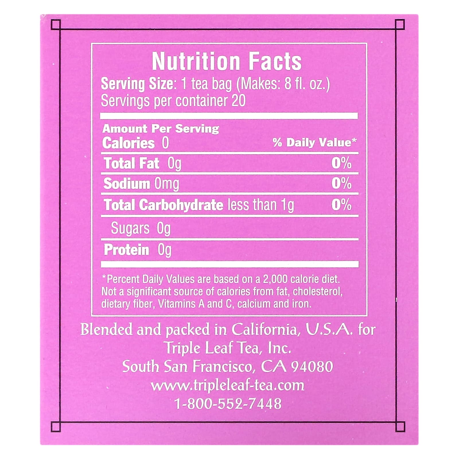 Triple Leaf Tea, Mulberry Leaf Tea, 20 Tea Bags, 1.16 oz (33 g) - Image 2