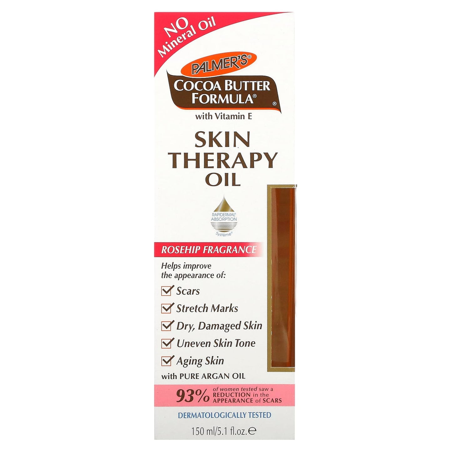 Palmer's, Cocoa Butter Formula® with Vitamin E, Skin Therapy Oil, Rosehip Fragrance, 5.1 fl oz (150 ml) - Image 2