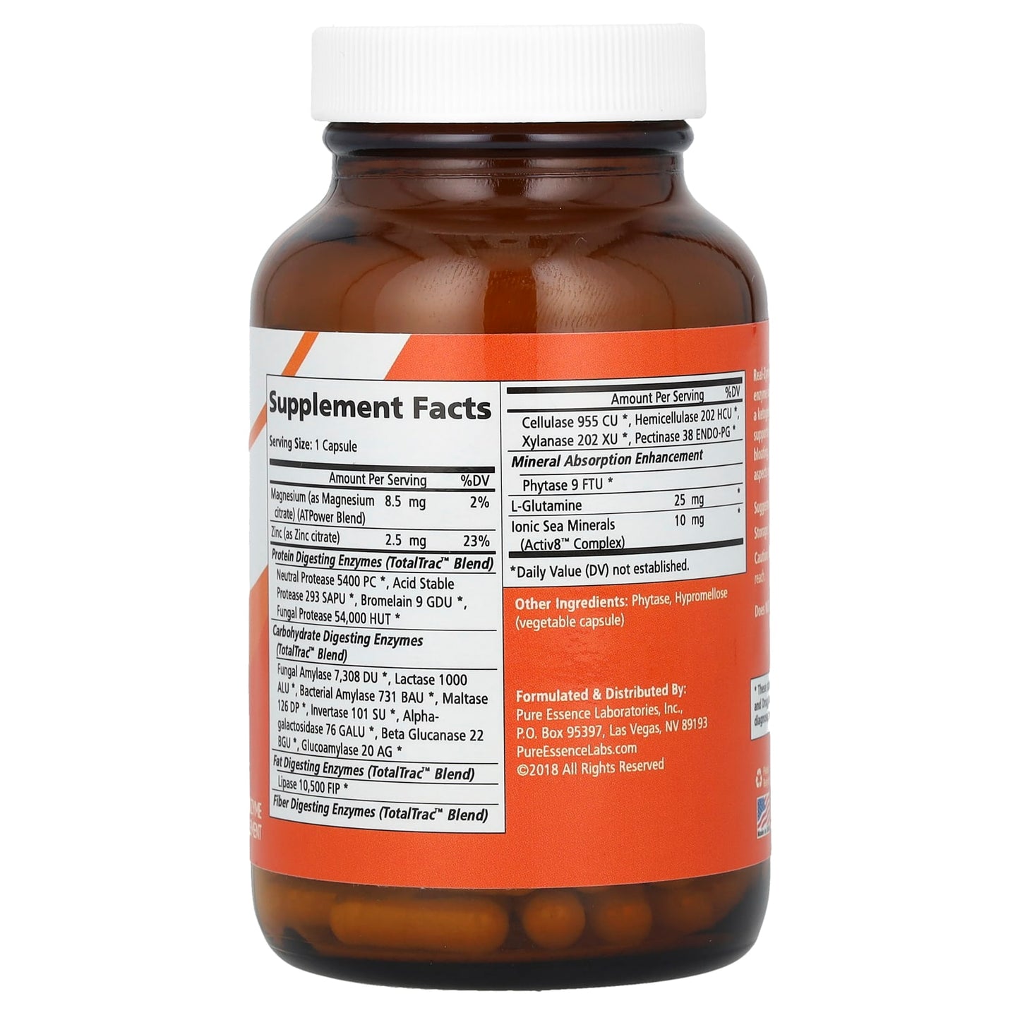 Pure Essence, Real-Zymes Keto, 90 Vegi-Caps - Image 2