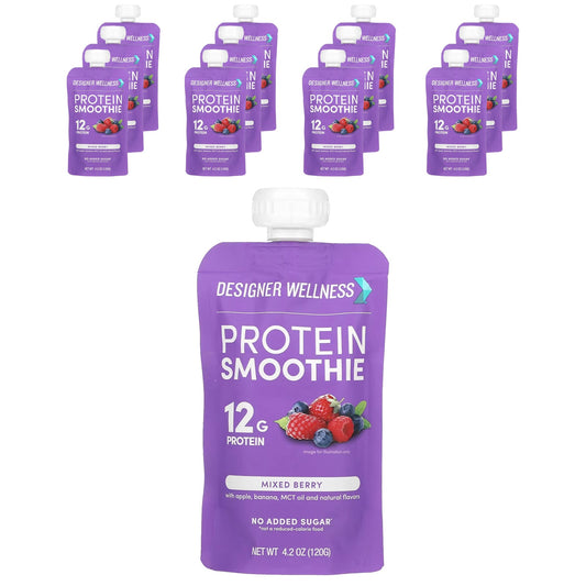 Mixed Berry Protein Smoothie Packs - 12g Protein, Sugar-Free, Gluten-Free - Image 1