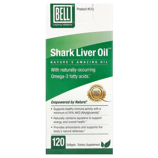 Bell Lifestyle Shark Liver Oil - Omega-3 Fatty Acids Immunity Support - Image 1