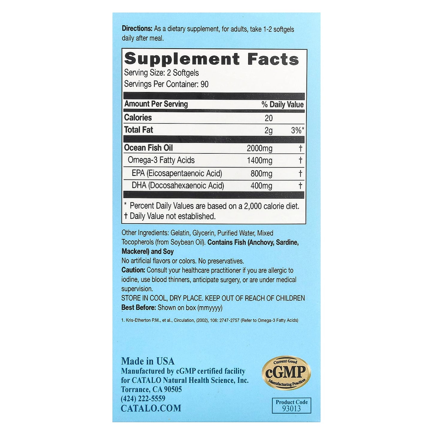 CATALO Extra Omega-3, 180 Softgels for Heart & Brain Health - Image 2