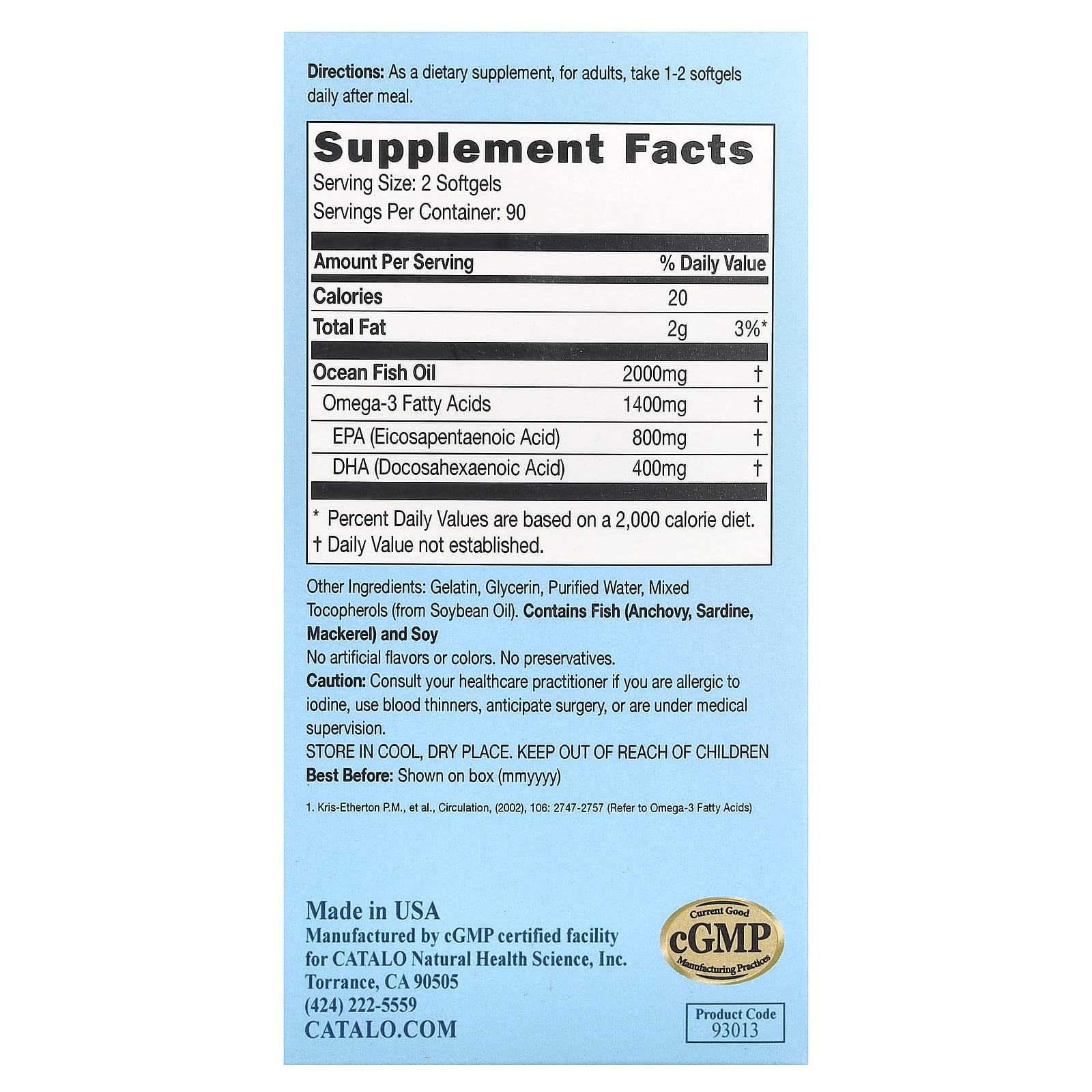 CATALO Extra Omega-3, 180 Softgels for Heart & Brain Health - Image 2