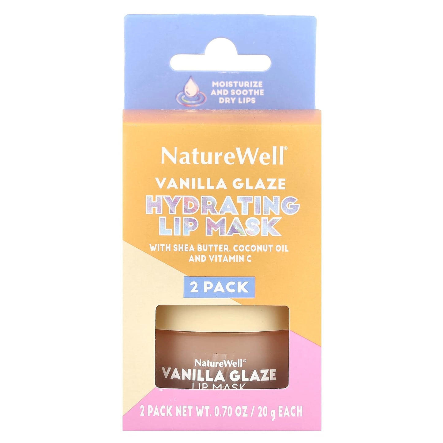 Naturewell, Hydrating Lip Mask, Vanilla Glaze, 2 Pack, 0.70 oz (20 g) Each - Image 2