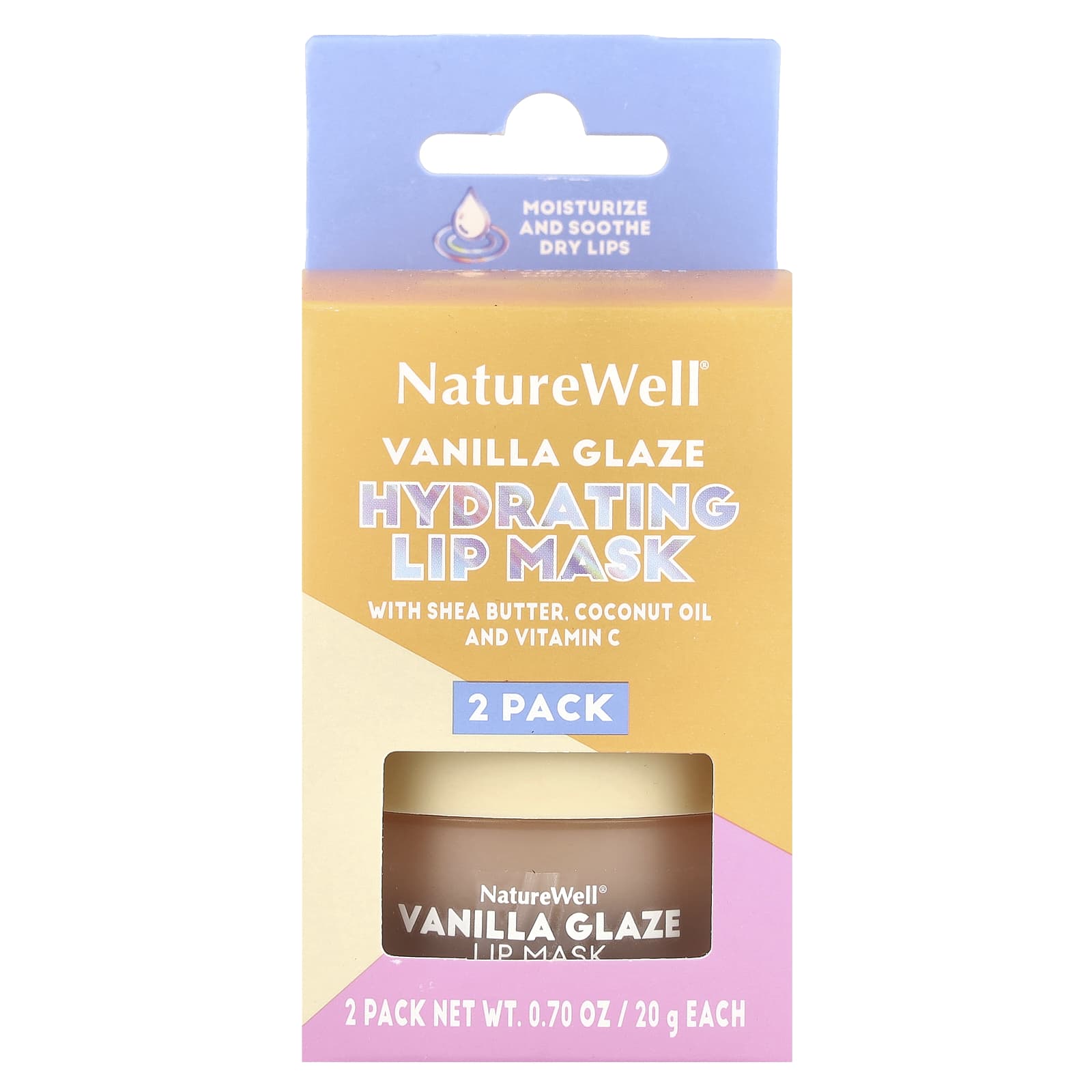 Naturewell, Hydrating Lip Mask, Vanilla Glaze, 2 Pack, 0.70 oz (20 g) Each - Image 2