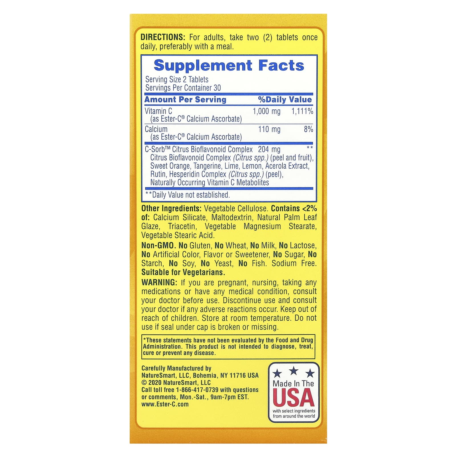 Ester-C 24 Hour Immune Support, 1000mg, 60 Tablets - Image 2
