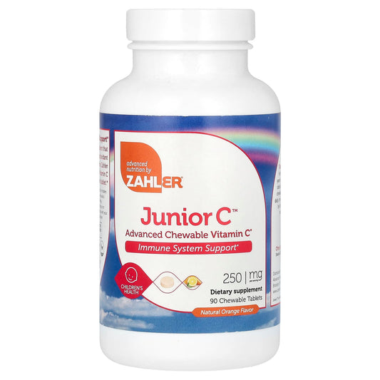 Zahler, Junior C, Advanced Chewable Vitamin C, Natural Orange, 250 mg, 90 Chewable Tablets - Image 1