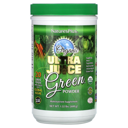 NaturesPlus, Organic Ultra Juice Green Powder, 1.32 lbs (600 g) - Image 1