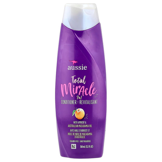 Aussie Total Miracle Conditioner, 7-in-1 with Apricot & Macadamia Oil, 12.1 oz - Image 1