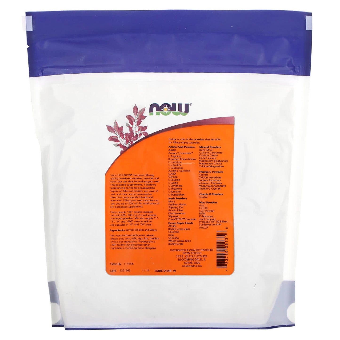NOW Foods, Double "00" Gelatin Caps, Approx. 750 Empty Gelatin Capsules, 3.14 oz (89 g) - Image 2