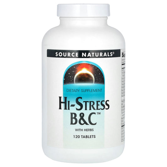 Source Naturals, Hi-Stress B&C With Herbs, 120 Tablets - Image 1