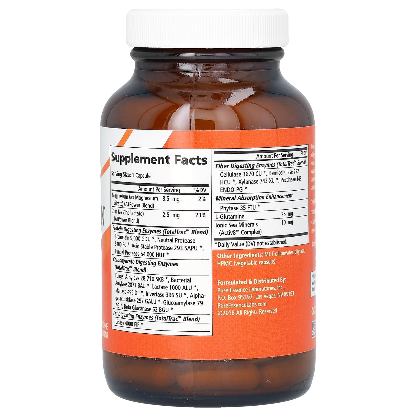 Pure Essence, Real-Zymes, Vegetarian, 90 Vegi-Caps - Image 2