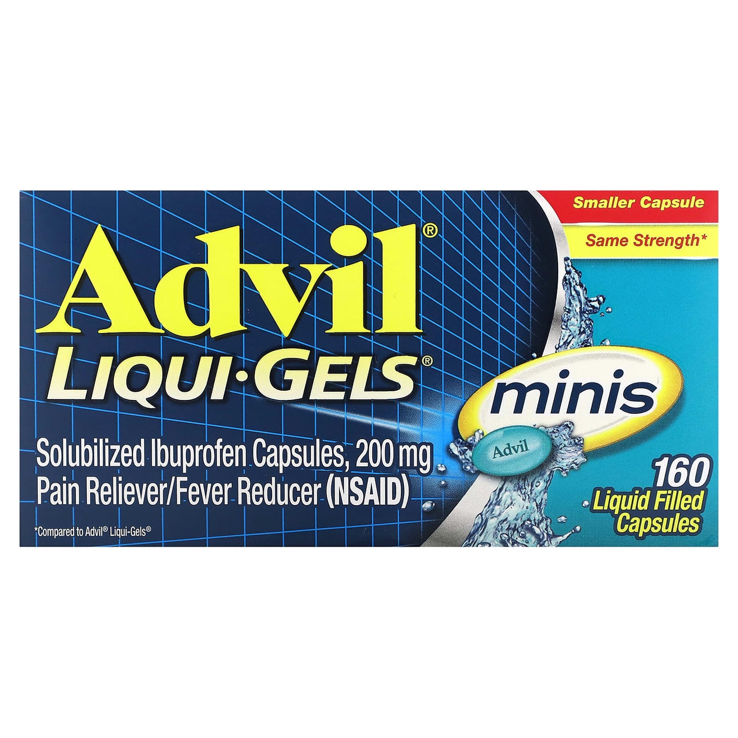 Advil Liqui-Gels Minis 200mg Pain Relief & Fever Reducer - Image 1