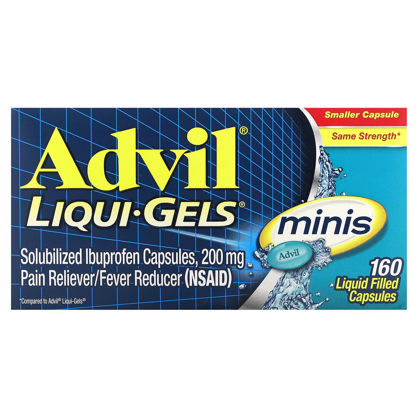 Advil Liqui-Gels Minis 200mg Pain Relief & Fever Reducer - Image 1