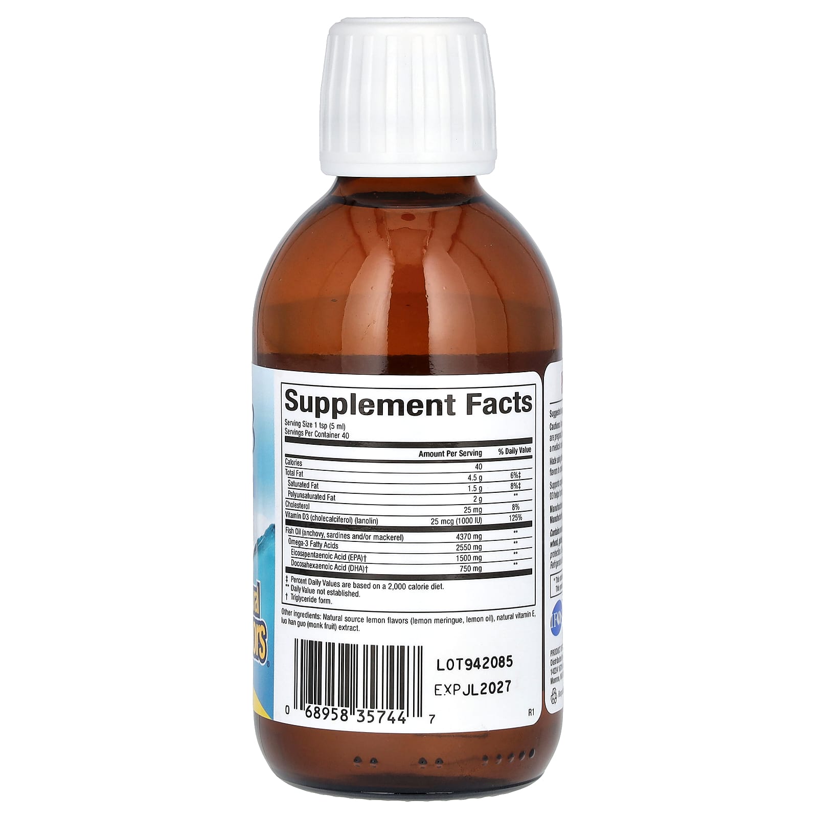 Natural Factors, SeaRich Omega-3 with Vitamin D3, HI Potency, Delicious Lemon Meringue, 6.76 fl oz (200 ml) - Image 2
