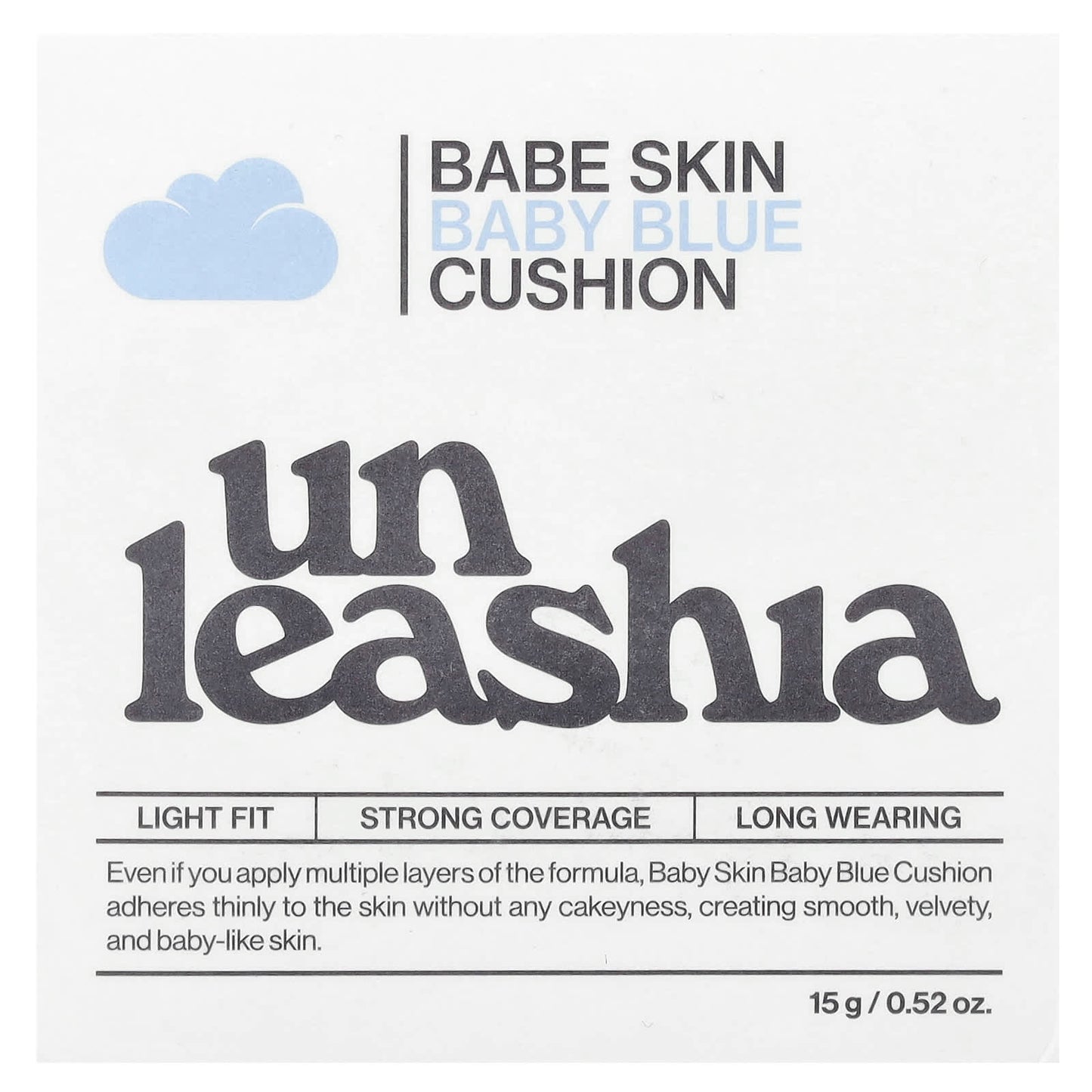 Unleashia, Babe Skin, Baby Blue Cushion, SPF40/PA++, 21C Baby Cheek, 0.52 oz (15 g) - Image 2